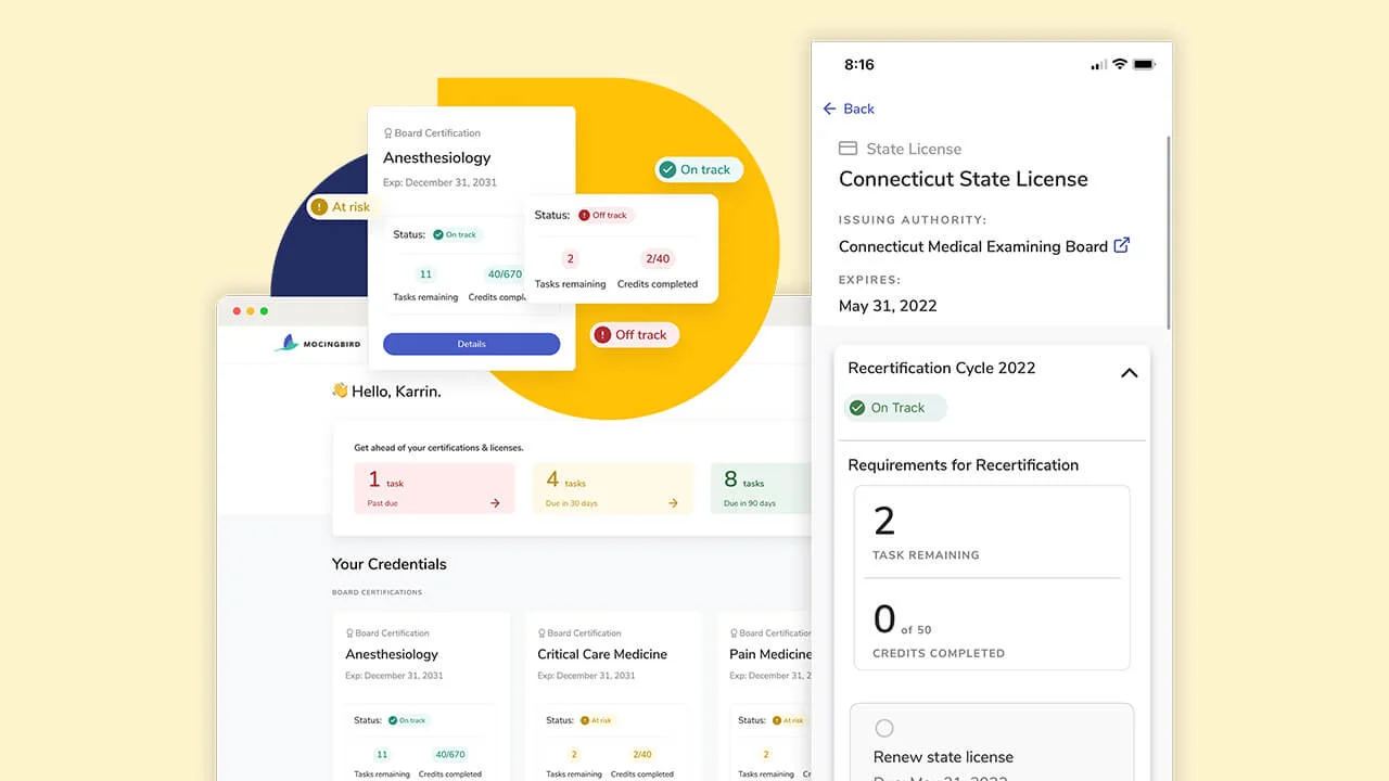 Automate Medical Licensing & Renewals with Mocingbird