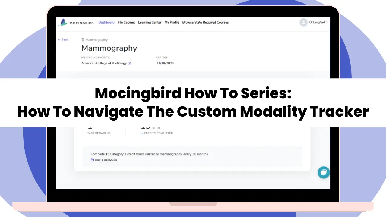 How To Navigate The Custom Modality Tracker - Mocingbird